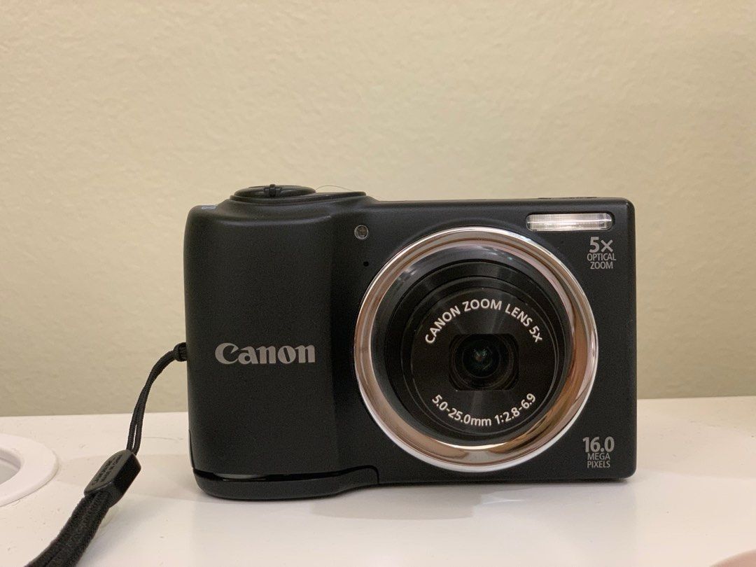 Canon Powershot A810 digital camera (Category: Cameras) located in Pasig City. Submitted by decluttts (Listing ID 1257925769, Image 1). Description: Canon Powershot A810 •16 megapixels • 5x optical zoom • can zoom in and out during video recording •date&time stamp can be turned off:) 🌟in good and working condition: no scratches, dents, or damages 📸 slight issue: w/ the battery lid, not the battery itself—just need to attach the metal part of th