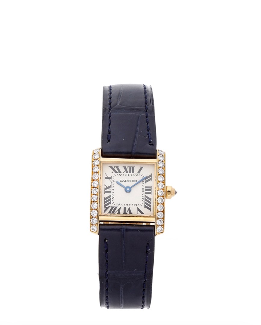 Cartier tank hotsell francaise leather strap