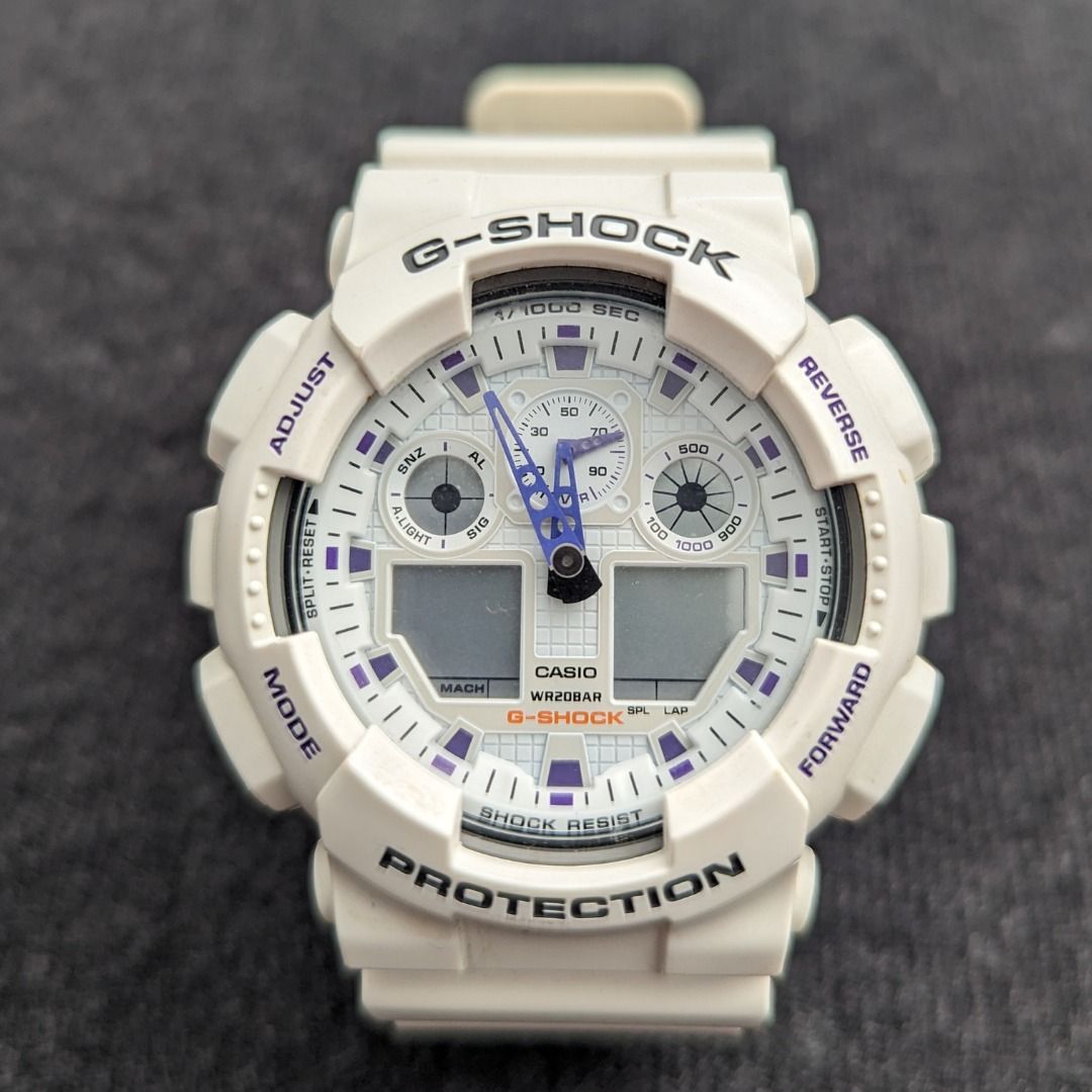 Casio G SHOCK GA 100A 7A WHITE Men s Fashion Watches on Carousell