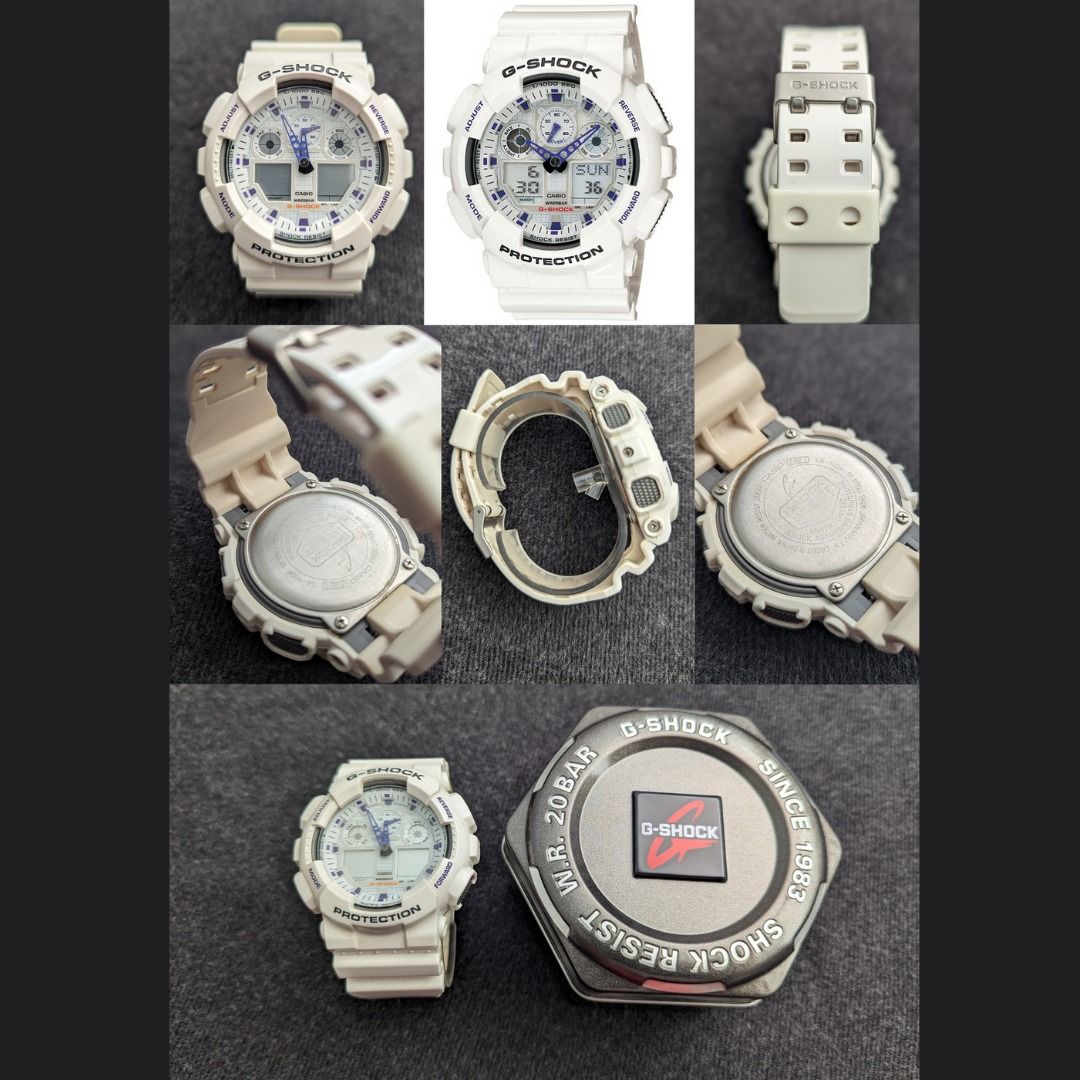 Casio G SHOCK GA 100A 7A WHITE Men s Fashion Watches on Carousell
