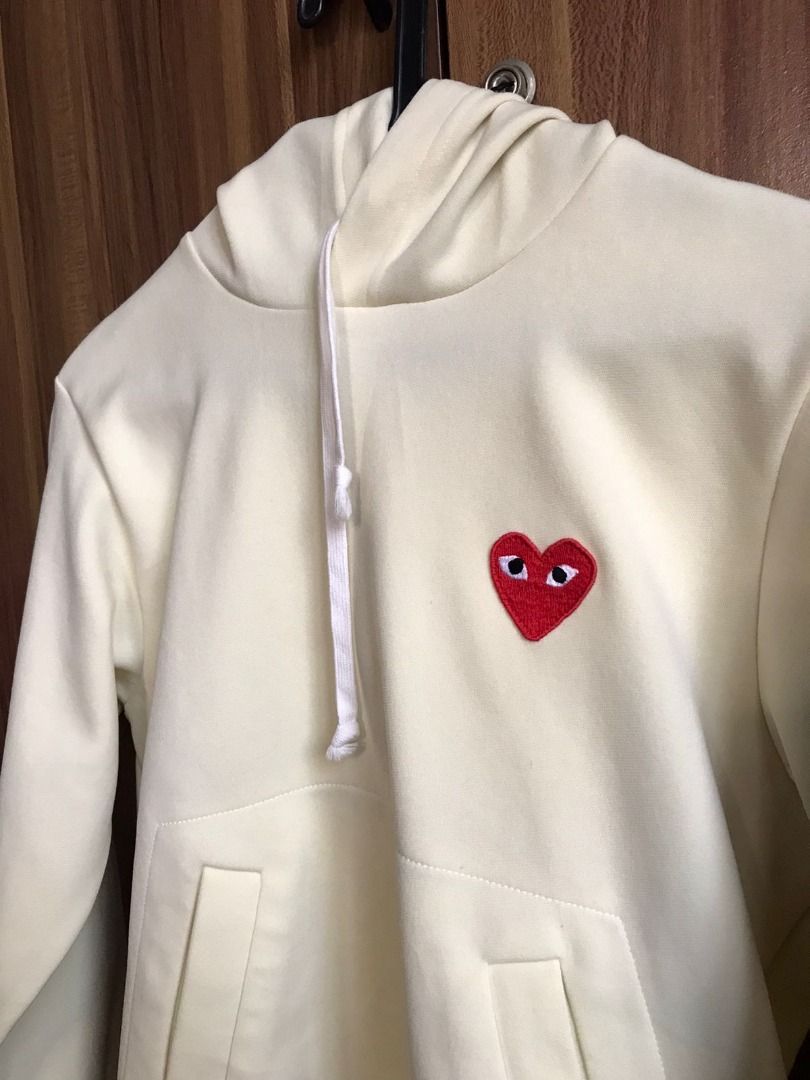 Cdg discount hoodie cream