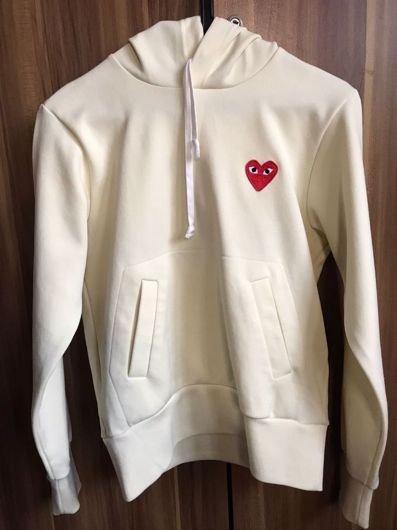 Comme des garcons cream hoodie sales