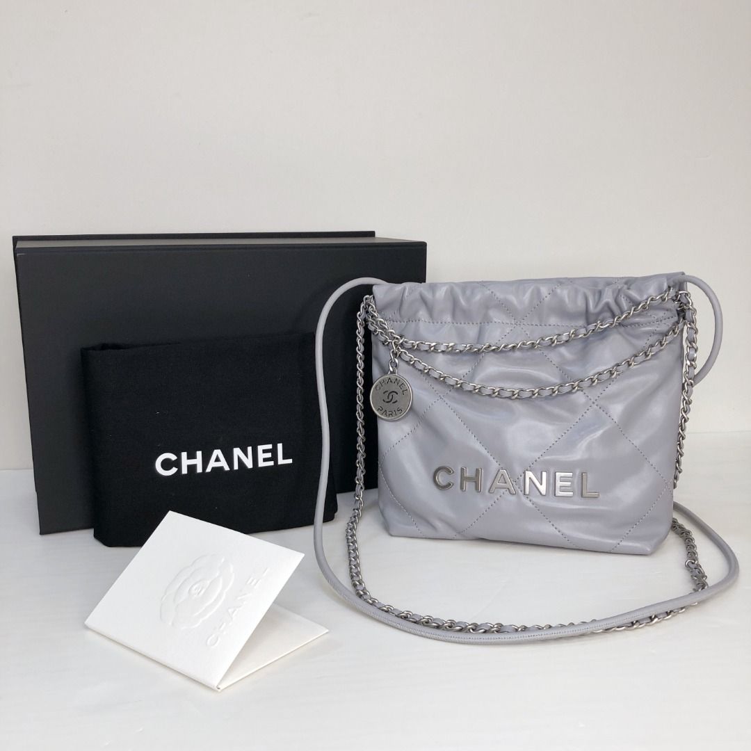 CHANEL 22 Mini Crossbody Handbag in Grey Calfskin – Silver Metal Hardware  (Year 2023), Women's Fashion, Bags & Wallets, Cross-body Bags on Carousell
