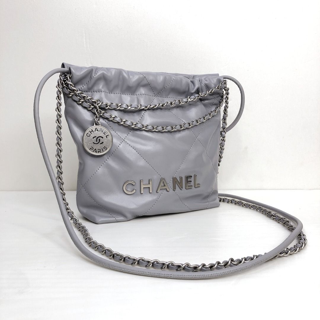 CHANEL 22 Mini Crossbody Handbag in Grey Calfskin – Silver Metal Hardware  (Year 2023), Women's Fashion, Bags & Wallets, Cross-body Bags on Carousell