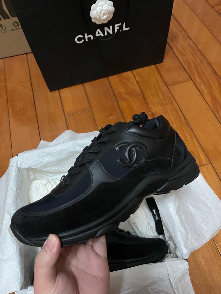 Triple black chanel runners cheap
