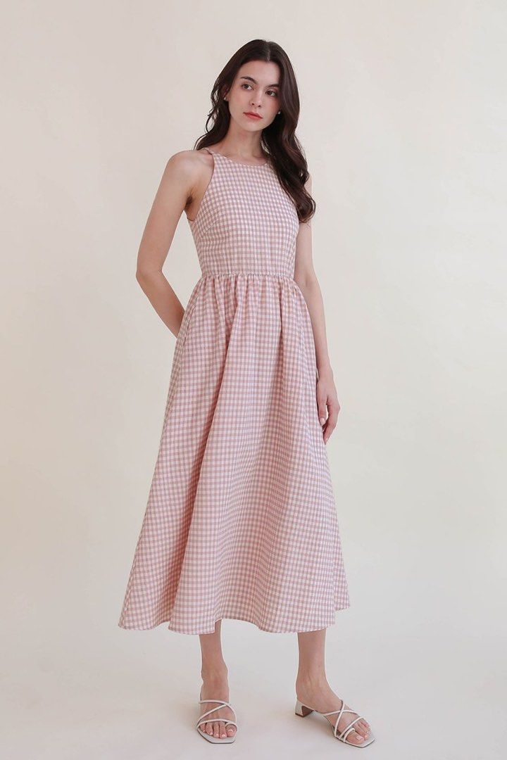 Gingham best sale formal dress