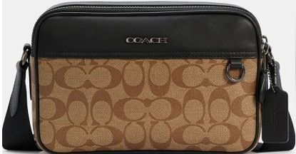 COACH GRAHAM CROSSBODY IN SIGNATURE CANVAS - BLACK – The Factory KL