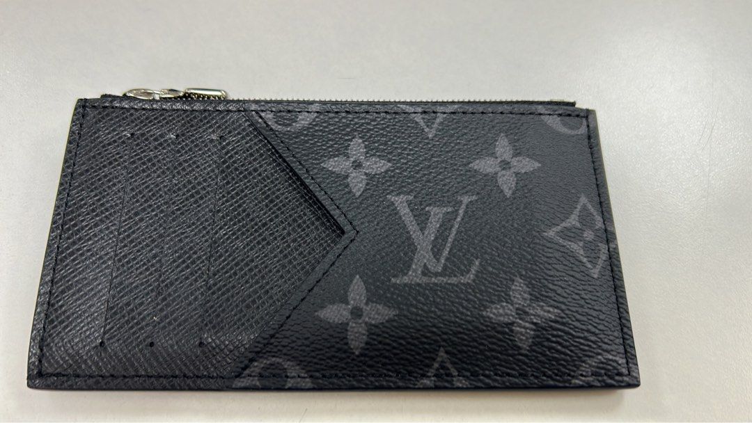 Louis Vuitton LV SHW Coin Card Holder M30271 Monogram Eclipse Black