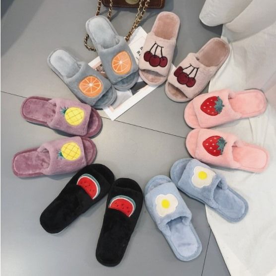 Comfortable Bedroom Slippers Indoor Home Slippers Cute Fluffy Slippers Anti Slip Slippers Plush Slippers
