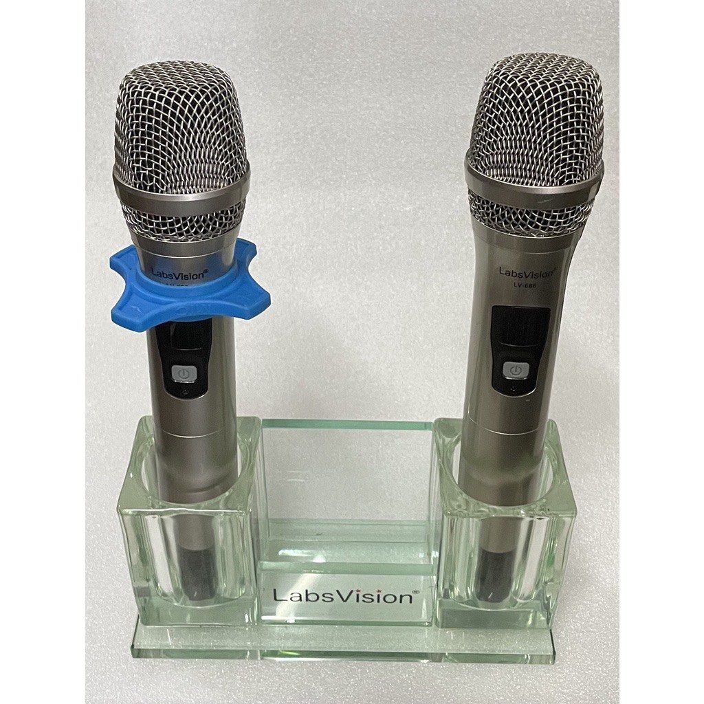 thumbnail image 2 of Tiny Crystal Karaoke Microphone Earrings - Gold Plated Fun Music Jewelry Gift 2 of 12