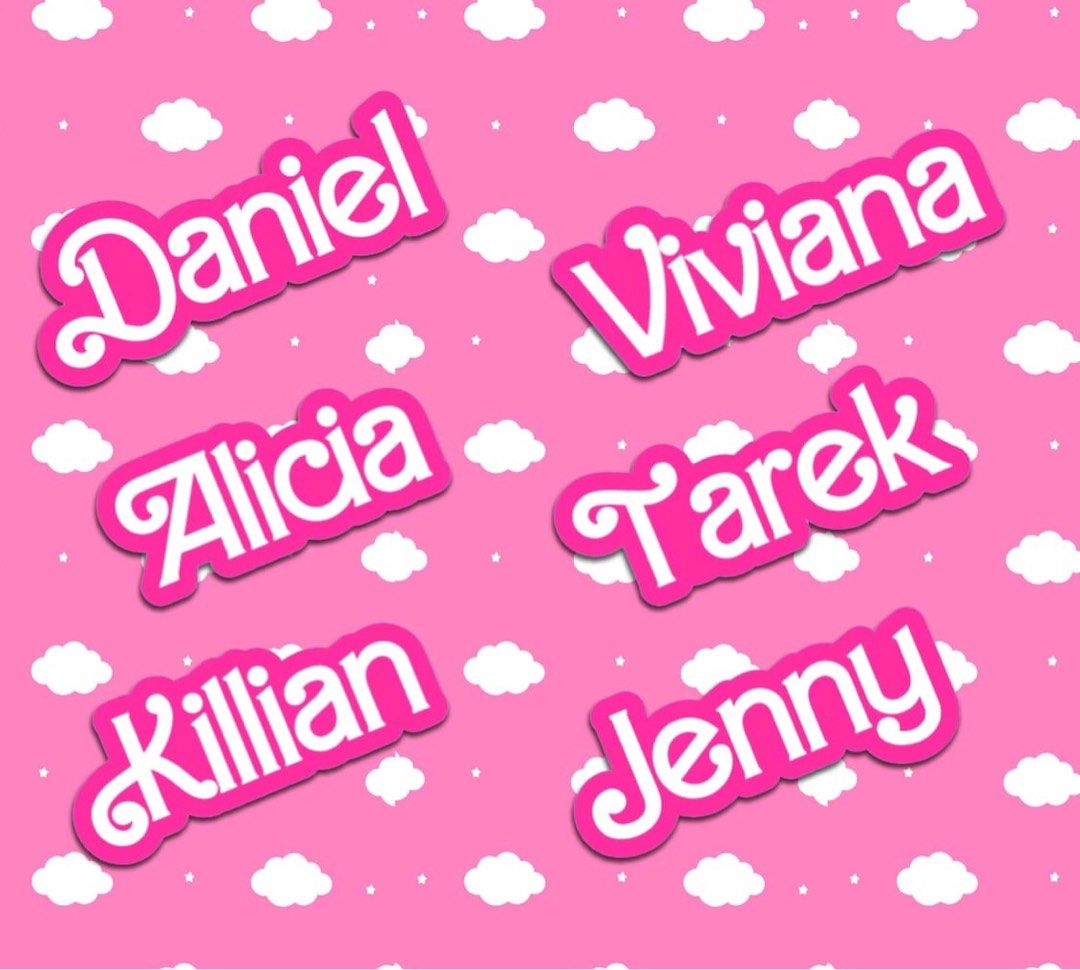 Custom Barbie Sticker (waterproof), Hobbies & Toys, Stationery & Craft