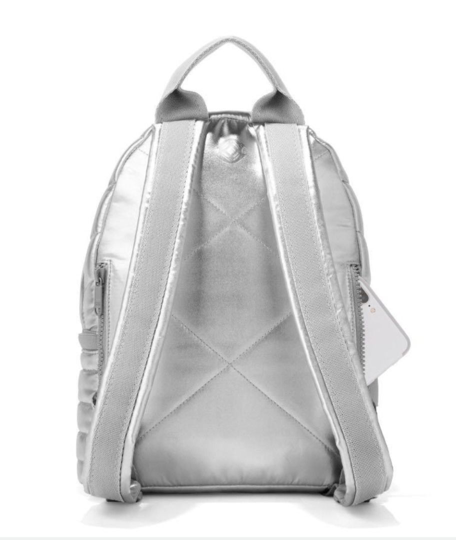 Dagne Dover Small Dakota Backpack in Silver Puff Women s Fashion