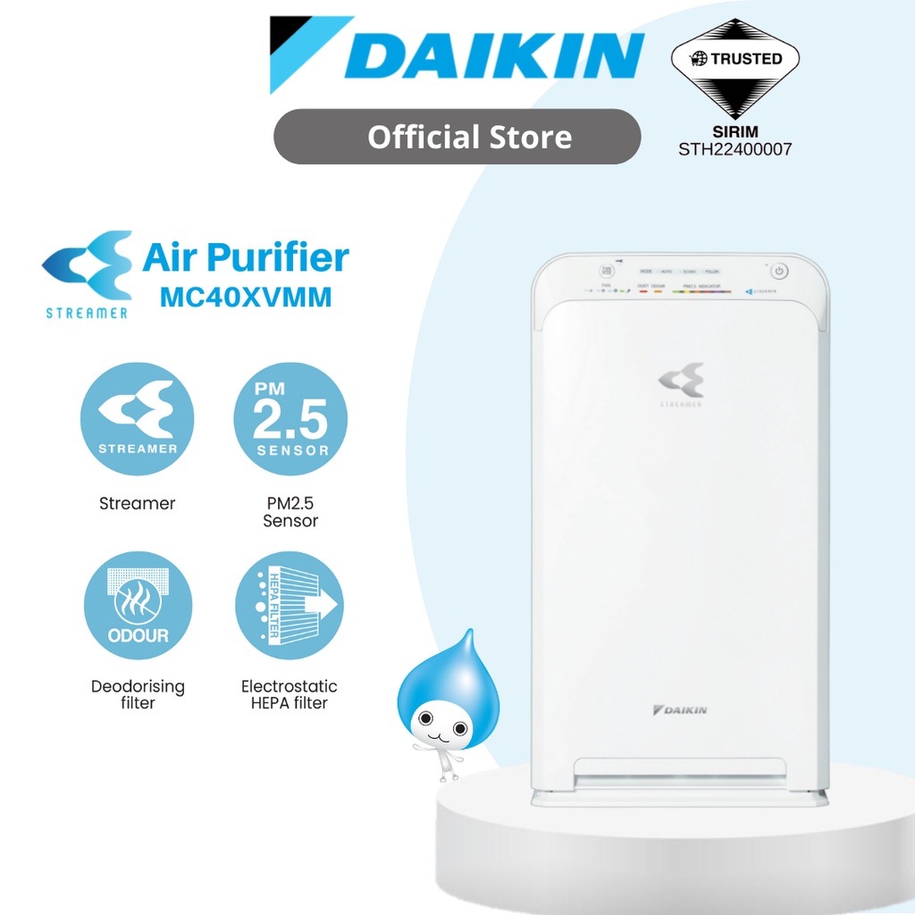 Daikin Streamer Air Purifier MC40XVMM, TV & Home Appliances, Air ...