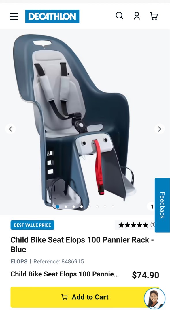Child bike seat decathlon sale