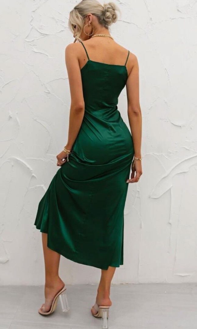 emerald green cami dress Embellished Cami Maxi Dress in Emerald Green main image 1
