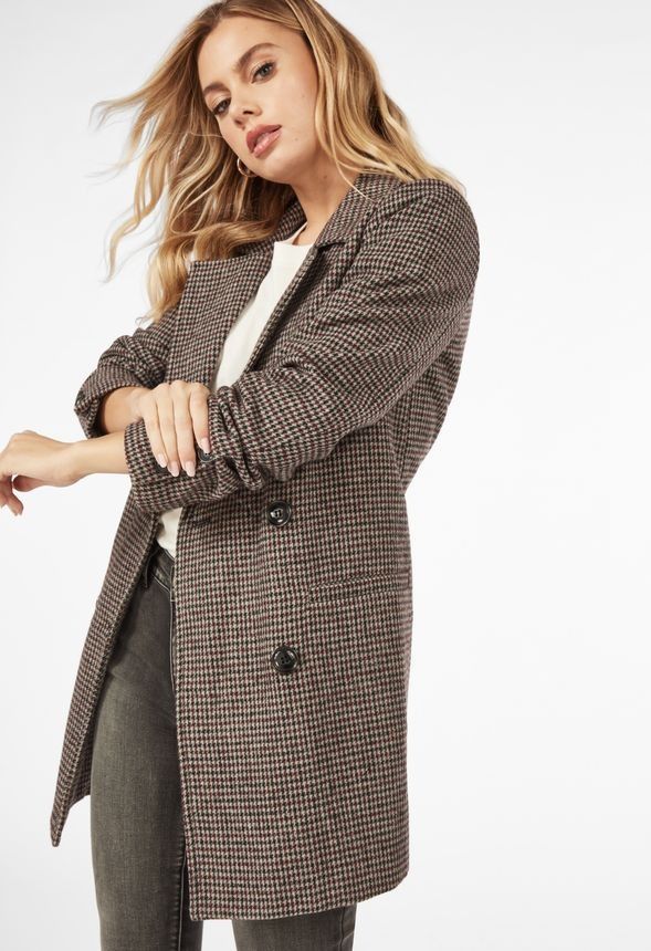 Wool hotsell plaid coat