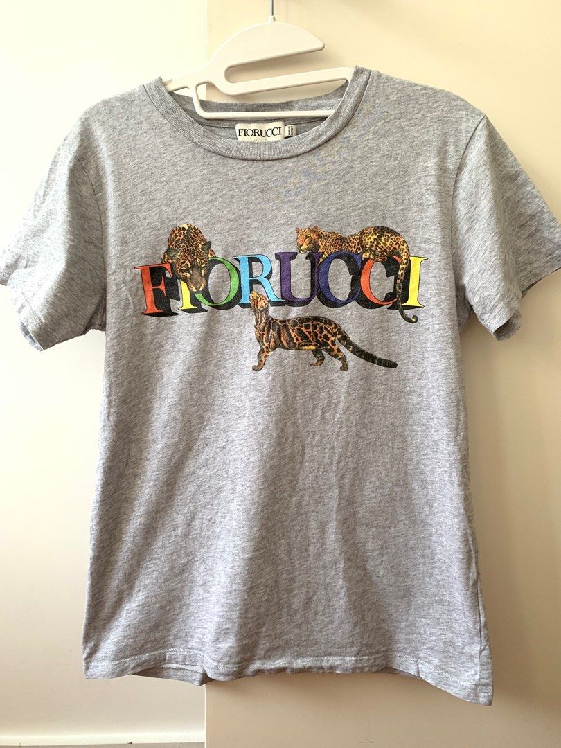 Fiorucci tee leopard, 女裝, 上衣, T-shirt - Carousell