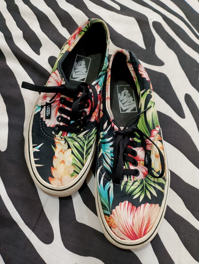 Floral vans shoes discount