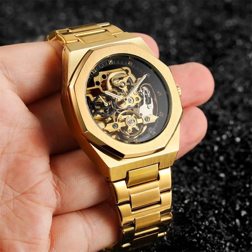 Mens automatic skeleton new arrivals watches