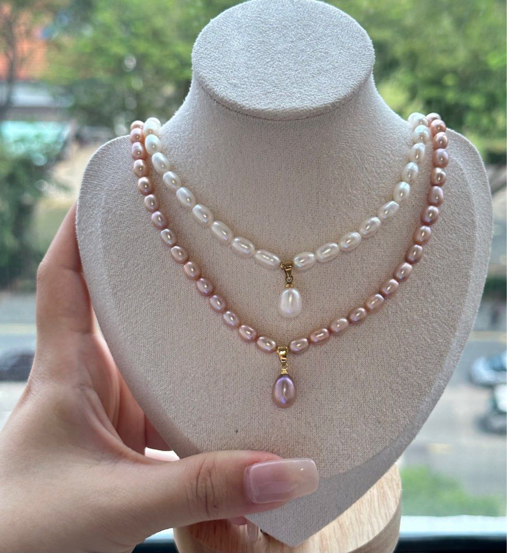 Freshwater pearl necklace Women s Fashion Jewelry Organisers
