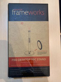 Gator Frameworks Desktop Mic Stand with Round Base and Twist Clutch