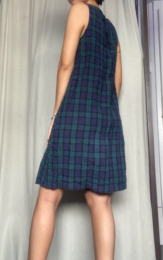 Green Gingham Midi Dress main image 0