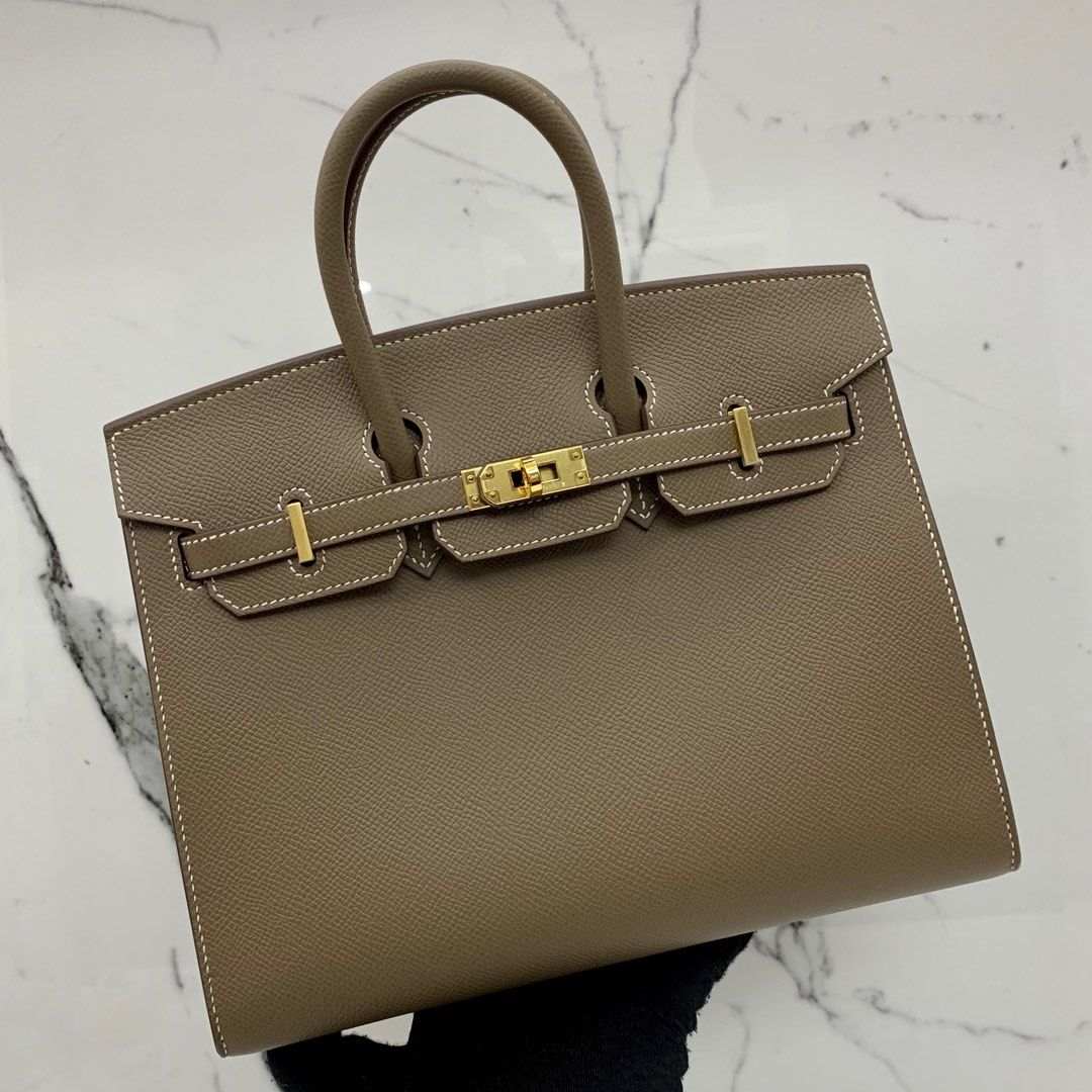 HERMES BIRKIN 25 - Etoupe GHW Togo - Z Stamp, Luxury, Bags & Wallets on  Carousell