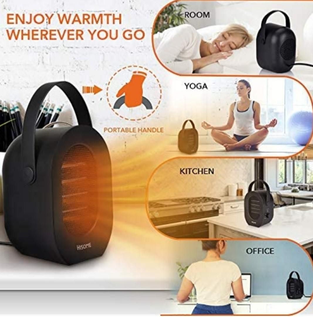 Hisome Fan Heater Home Heaters Electric Warmer Mini Fan Heater Handy  Heating Radiator Ceramic Heater For Cars Tent Household Office Room,  Furniture u0026 Home Living, Lighting u0026 Fans, Fans on Carousell