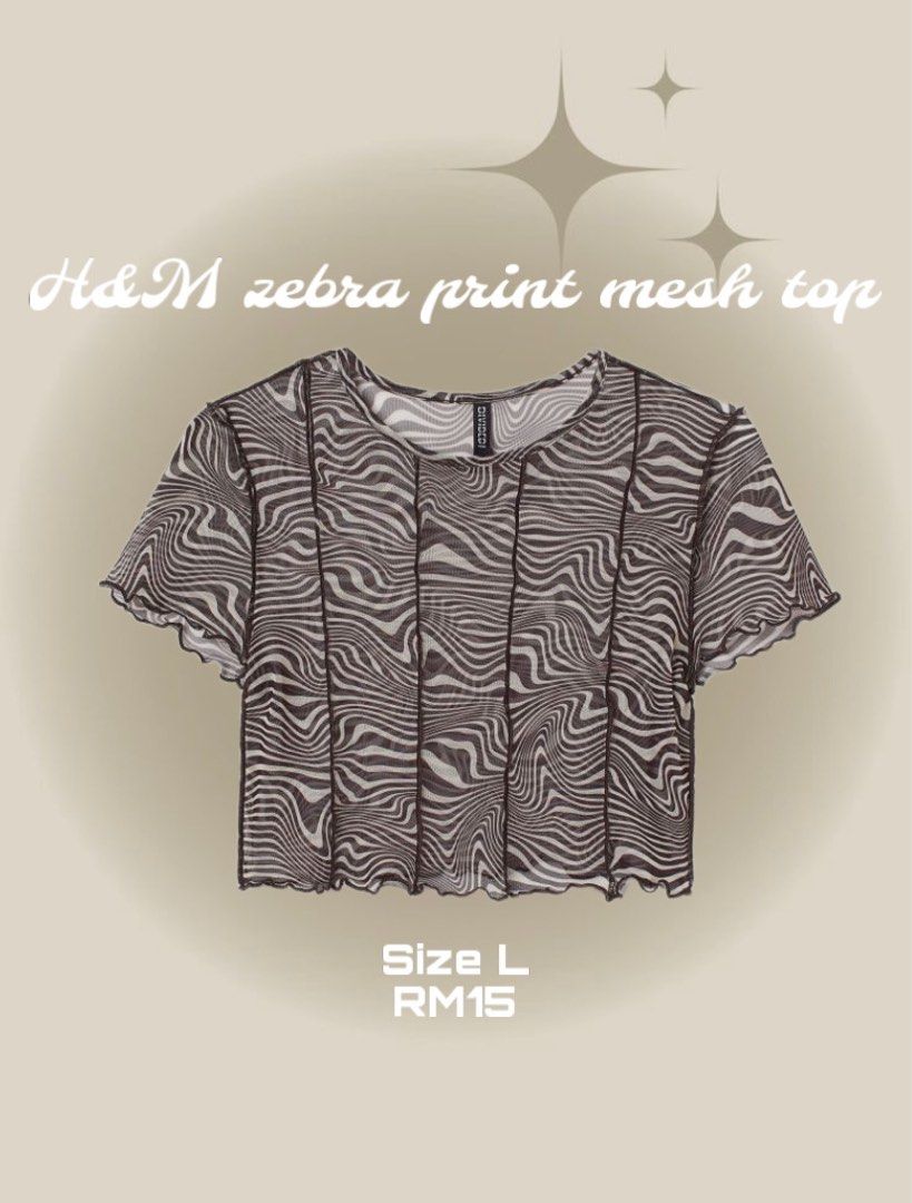 H&m zebra top clearance