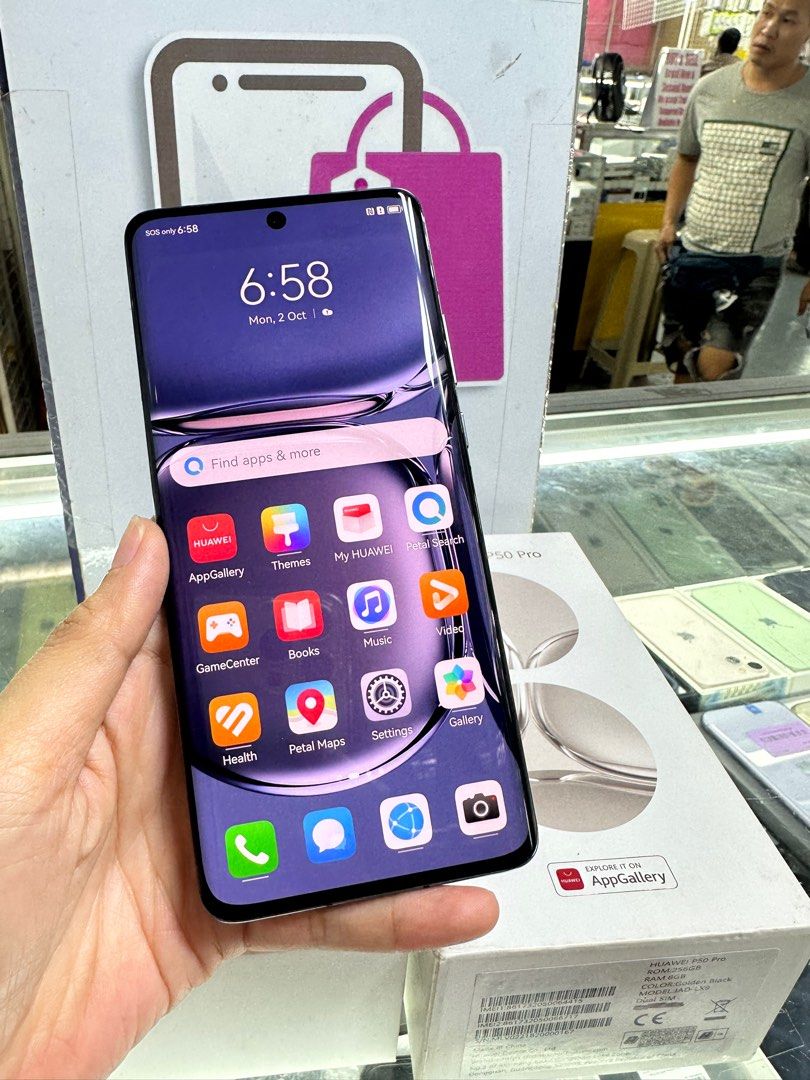 huawei p50 pro 8/256gb 2ndhand (Category: Huawei) located in Cainta. Submitted by vine_gadget_shop (Listing ID 1258015320, Image 2). Description: huawei p5 pro 8/256gb 2ndhand complete package no issue check all u want pick up store greenhills shopping center we accept trade in we accept credit card installment we do cod and door to door we ship nationwide for fast transaction call 09277368323 look for vine.