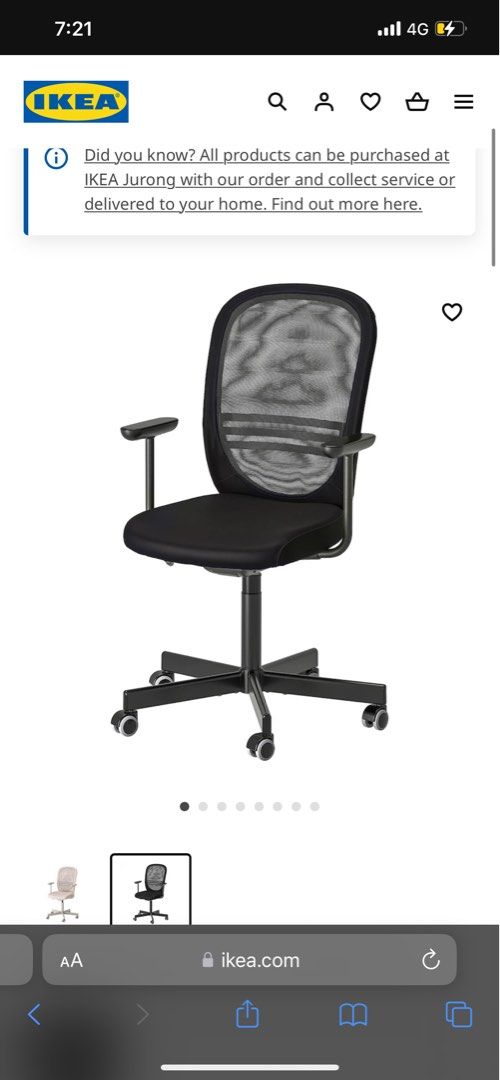 Ikea Flintan office chair with armrest