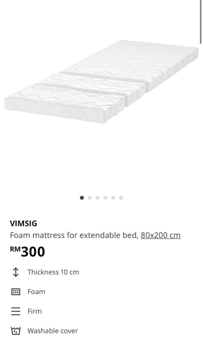 Ikea Minnen Bed with Mattress, Furniture & Home Living, Furniture, Bed