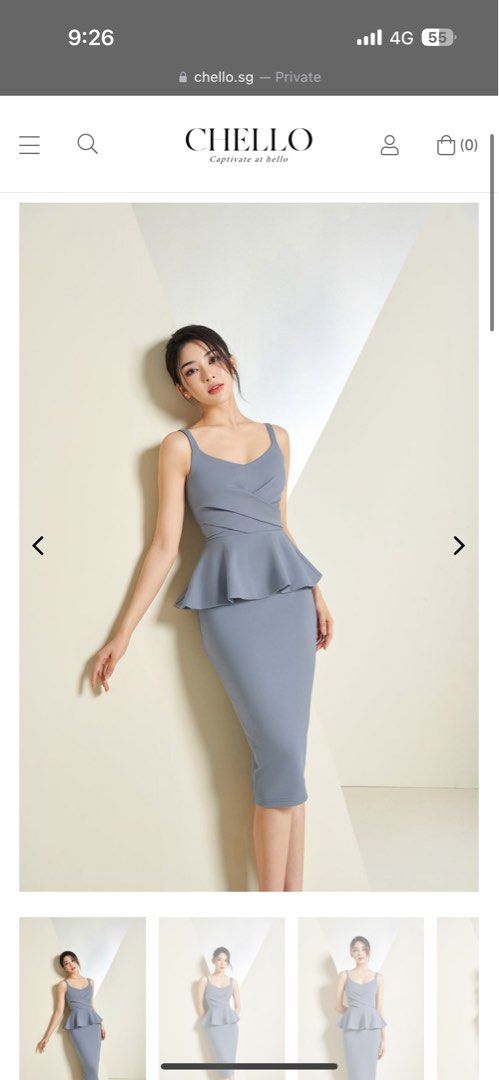 INES FITTED PEPLUM MIDI DRESS Women s Fashion Dresses Sets Dresses on Carousell