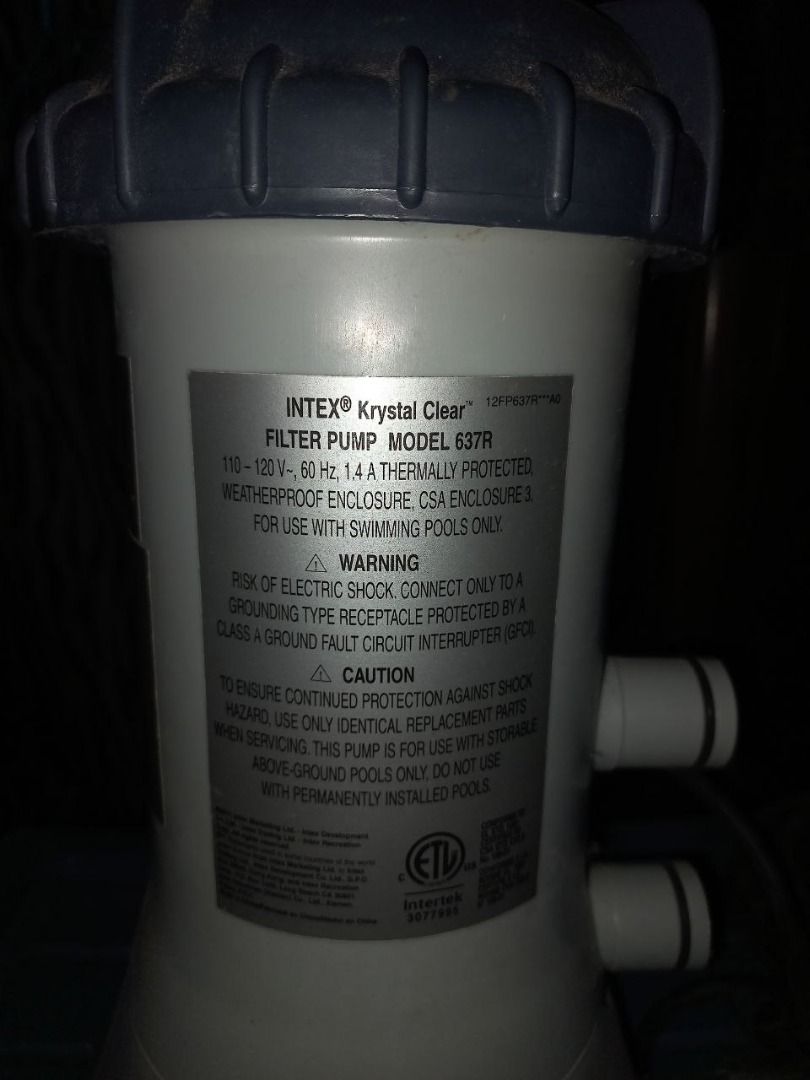 Intex Filter Pump 637r, Commercial & Industrial, Construction Tools
