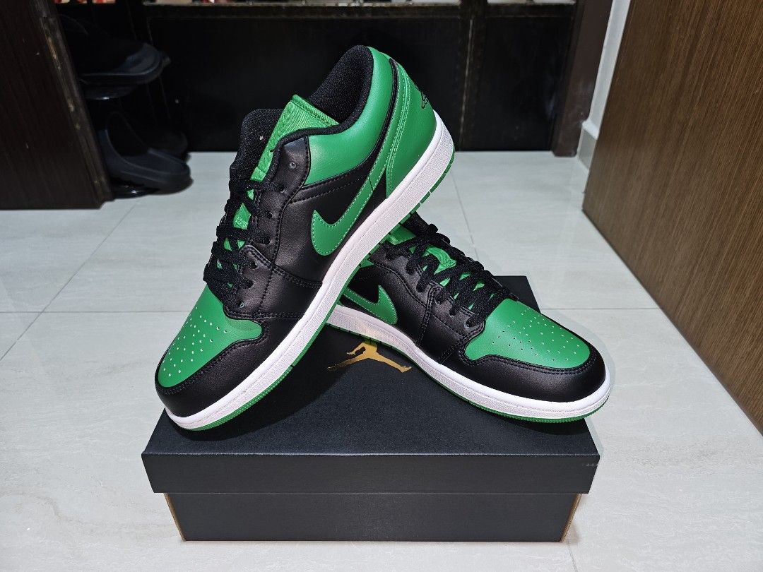 Air jordan 1 hot sale black and green