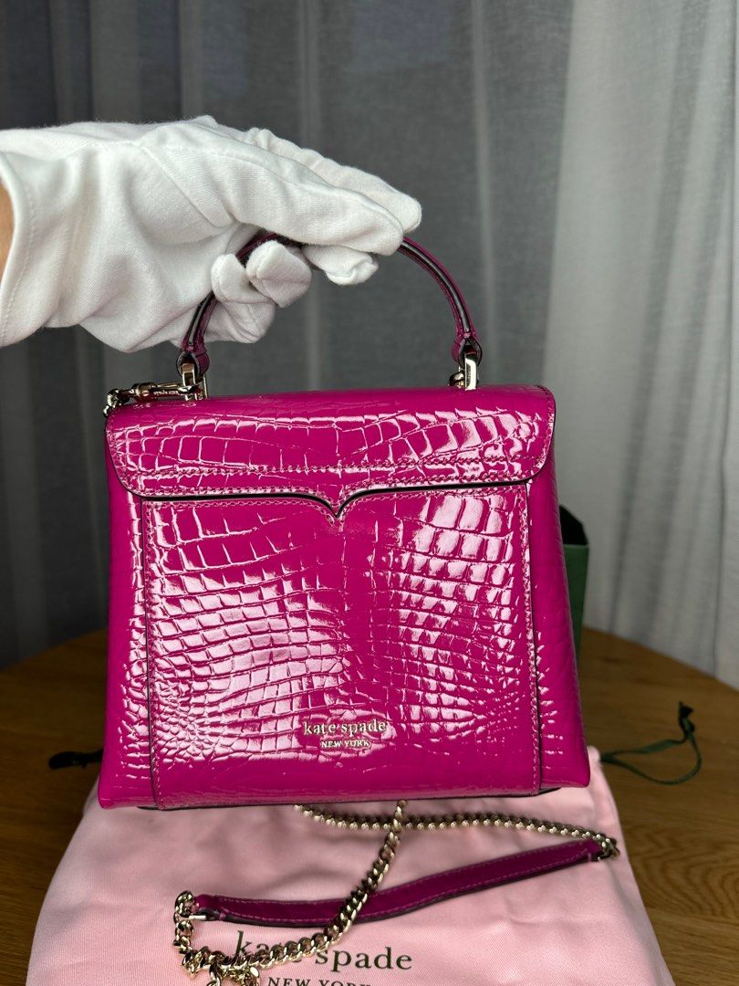 Kate Spade Romy Croc Embossed Top Handle Bag. Women s Fashion