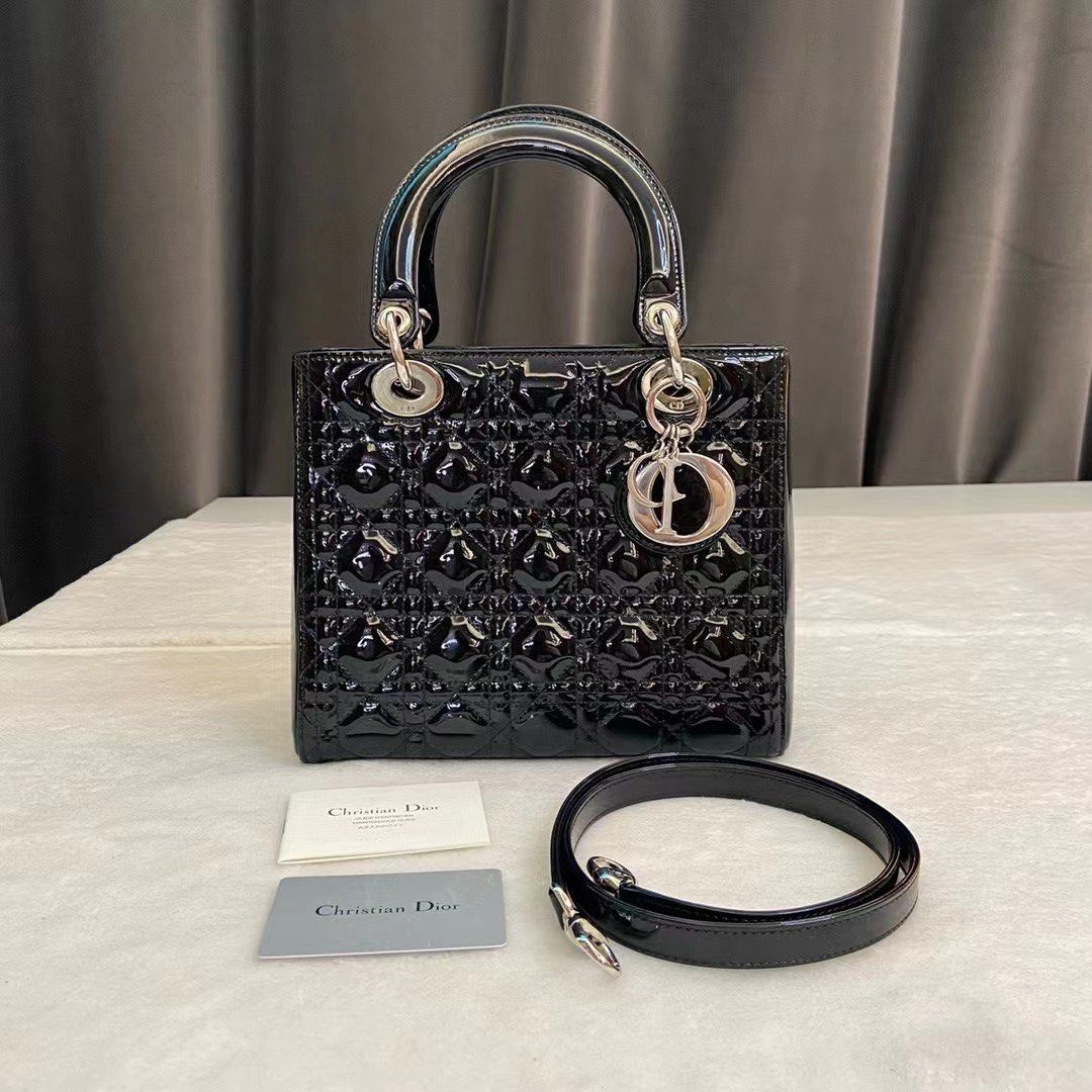 Authentic Dior Pink Mini Lady Dior, Luxury, Bags & Wallets on Carousell