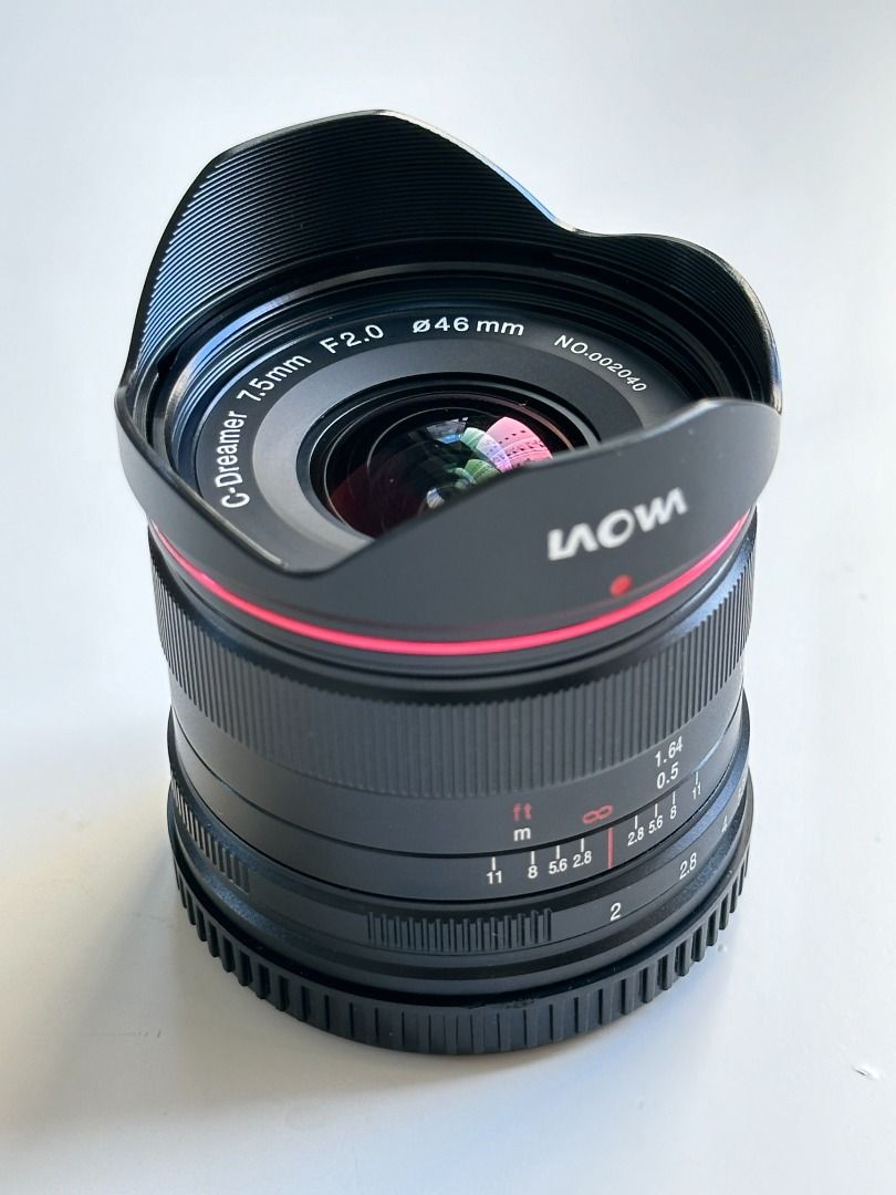 LAOWA 7.5MM F/2 老蛙超廣角大光圈MFT M43 鏡頭(如全新), 攝影器材