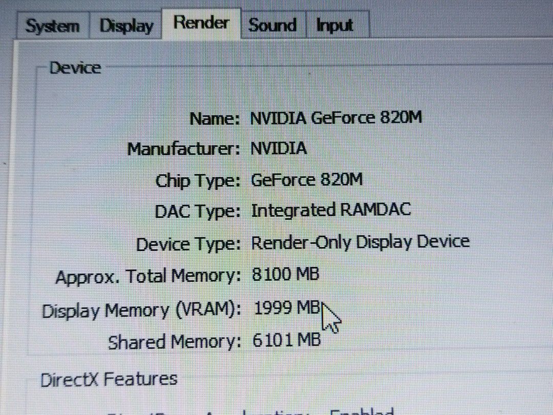 Nvidia geforce sales 820m specs