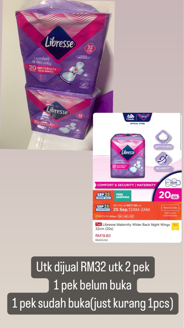Maternity Pads (Miracle K & Libresse), Babies & Kids, Maternity Care on  Carousell