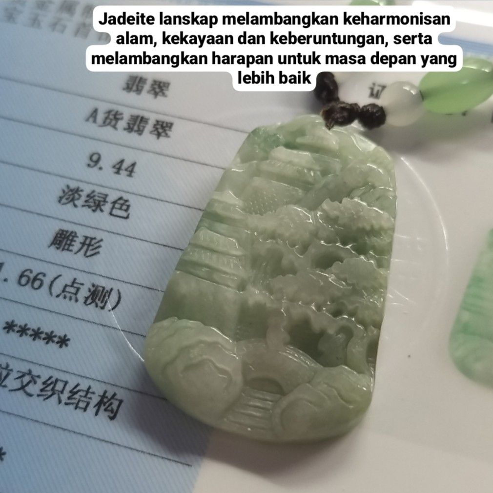 Ciondolo Giada Giadeite Ghiacciata Verde Naturale Certificato - Foto 6