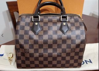 N41374 Speedy Bandoulière 25 Damier Azur, Luxury, Bags & Wallets on  Carousell