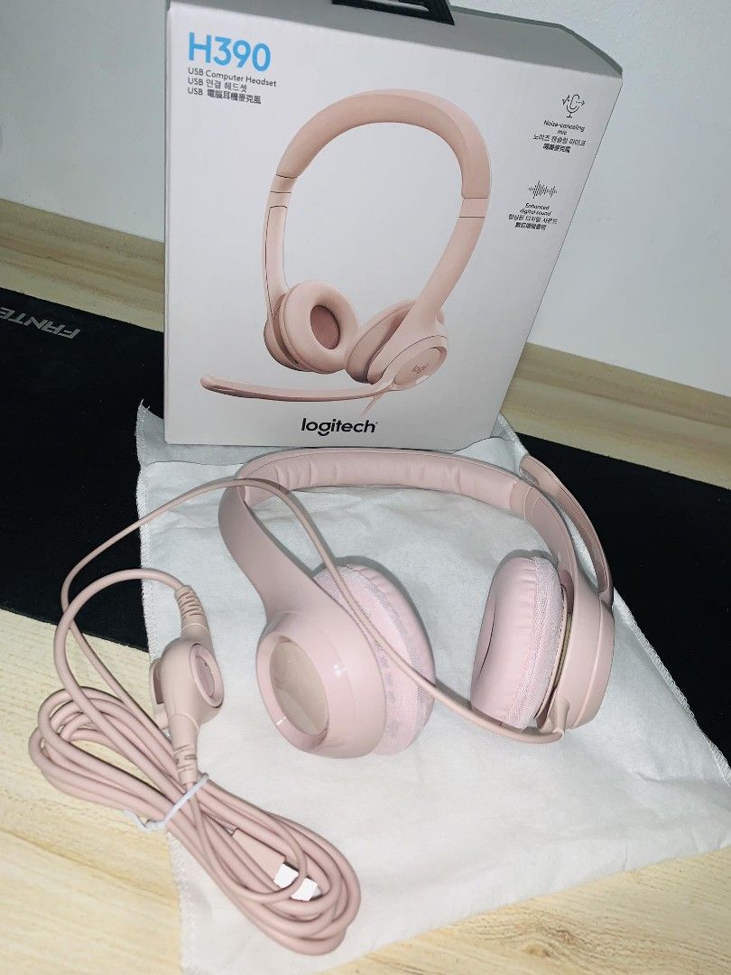 Logitech H390 USB Headset Rose (Category: Headphones & Headsets) located in Makati City. Submitted by techubstoreandaccessories (Listing ID 1257966939, Image 2). Description: Logitech H390 USB Headset Rose On Hand‼️ Ready to Pick-up/Ship‼️ DETAILS: ✅BRAND NEW & ORIGINAL. ✅7 Days Replacement for Factory Defects and 1year Limited Warranty. (Terms and conditions apply). ✅With Sales Invoice (BIR REGISTERED) and Warranty Receipt. ✅WE ACCEPT BULK ORDER