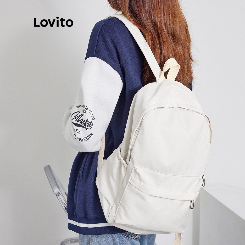 LOVITO WHITE BACKPACK BAG, Men's Fashion, Bags, Backpacks on Carousell