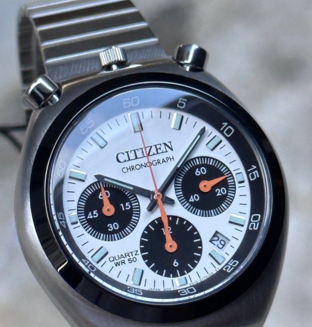 Lowest Price Citizen Bullhead PANDA RARE Men s Chronograph White Dial Stainless Steel Watch Birthday gift birthday citizen BRAND NEW IN BOX WITH 1 YEAR WARRANTY Men s Fashion Watches Accessories Watch...