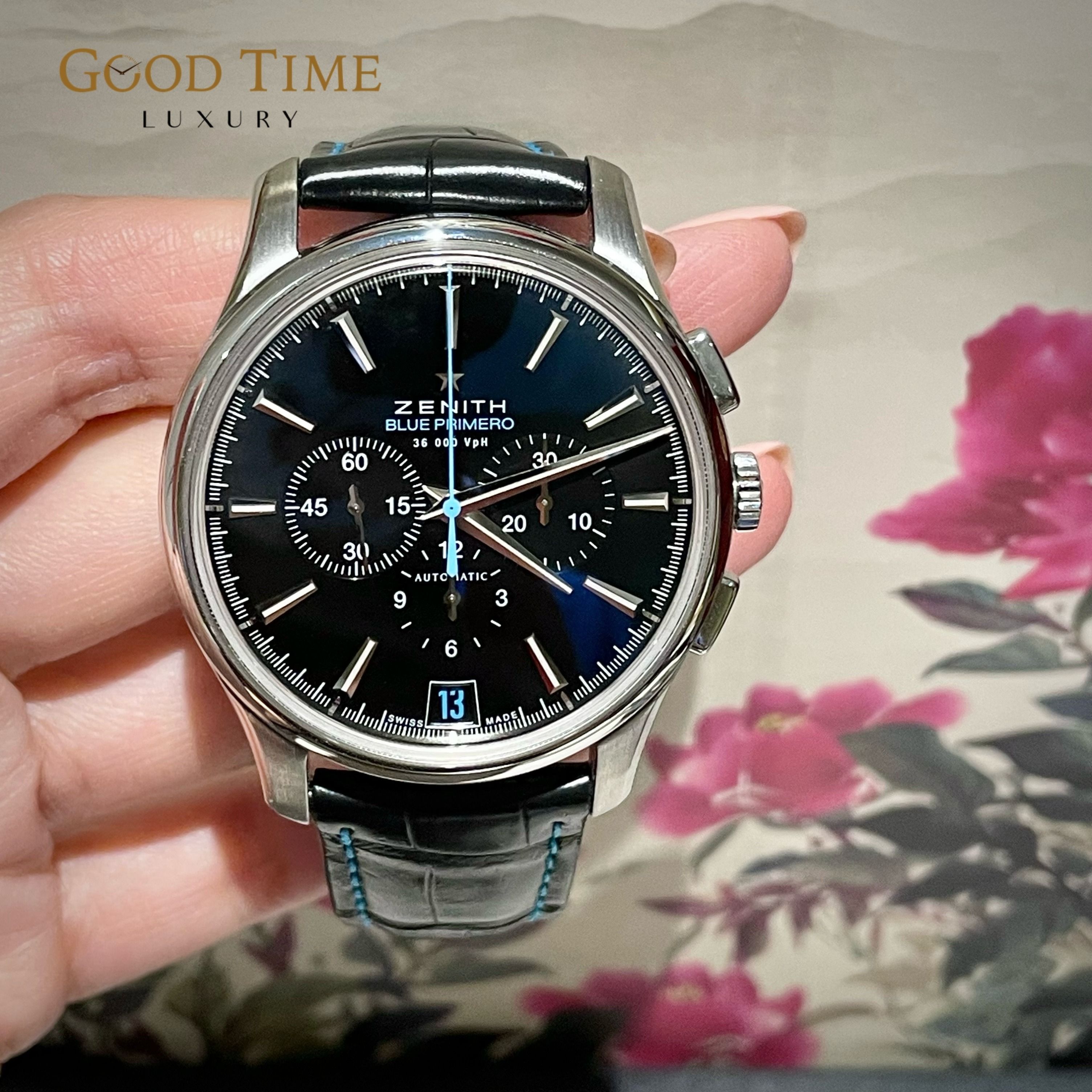 LTD EDT 500PCS Zenith Captain Chronograph Tiffany Blue Hands 42mm 03. ...