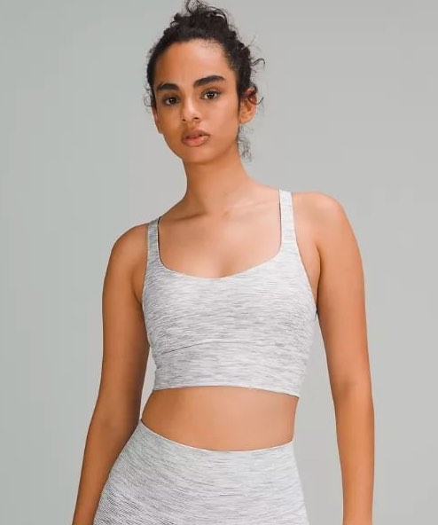 Lululemon Free to Be Longline Bra Light Support A/B Cup in Wee Are From  Space Nimbus Heather Grey, Women's Fashion, Activewear on Carousell