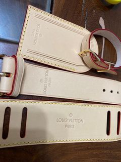 Louis Vuitton Name tag & powanie carm set w/o initial Brown made in France  Used
