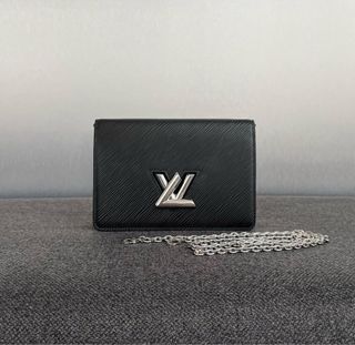 LOUIS VUITTON W Hook Wallet Monogram PVC x Leather-Authentic USED L4085