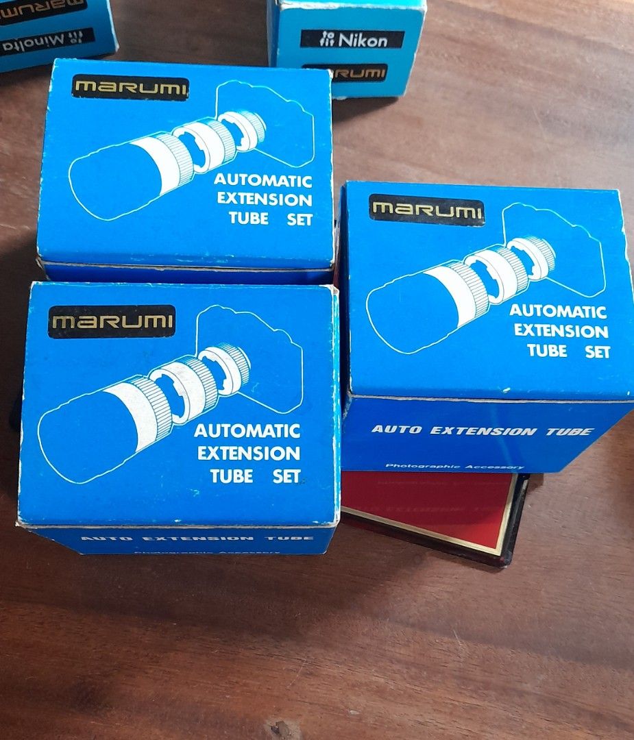 MARUMI AUTO EXTENSION TUBE (Category: Lens & Kits) located in Pasig City. Submitted by aecollection03 (Listing ID 1257913418, Image 1). Description: 600.00 each 1) for Nikon AI 2) Minolta AF-( SOLD) 3) Canon FD made in japan.